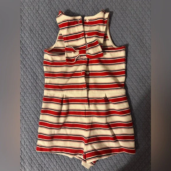 Janie and Jack Stripe Romper size 6 - Picture 2 of 3